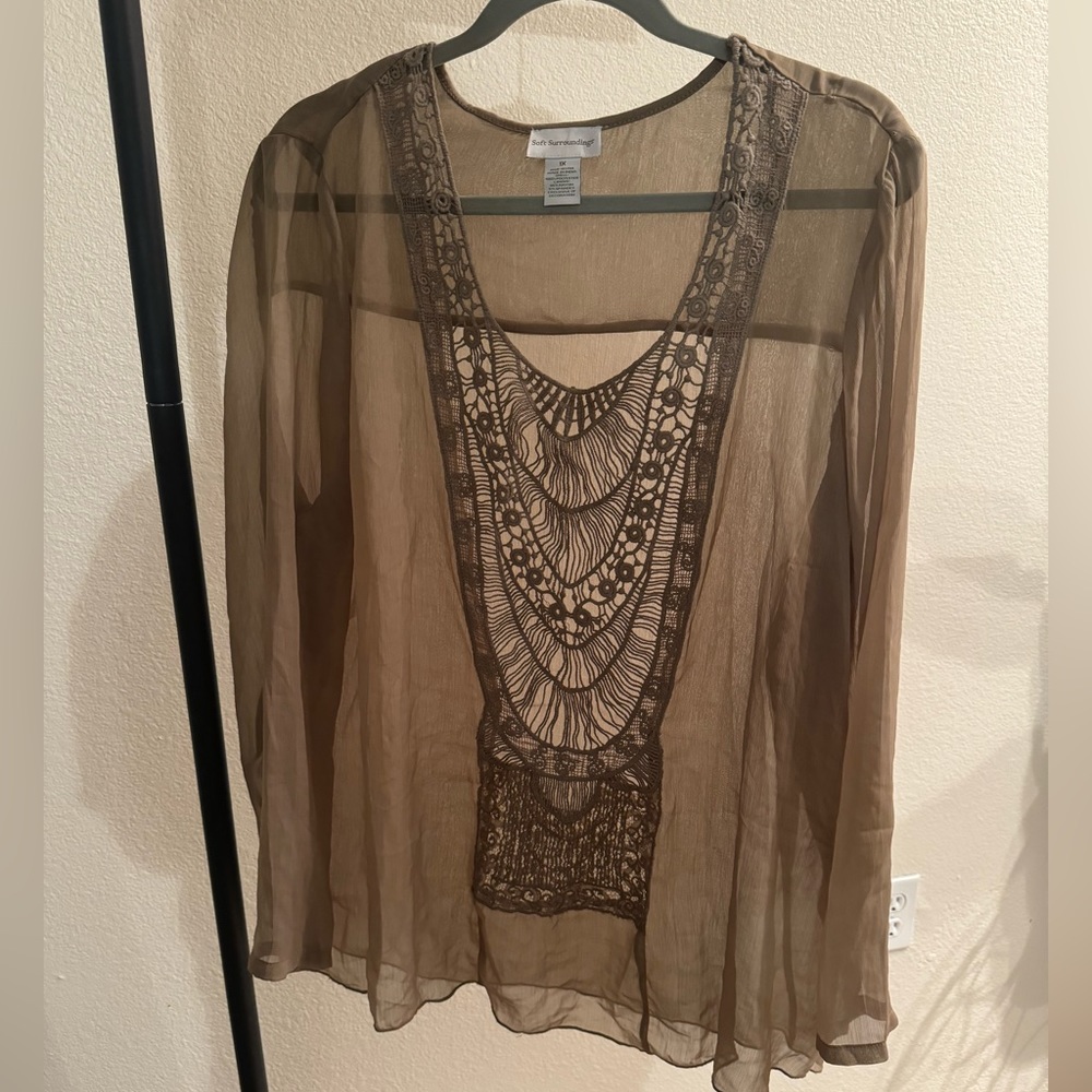 Soft Surroundings Blouse- 1x